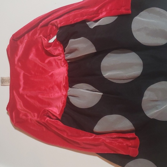 Disney Minnie Mouse Red Velvet Longsleeve with Polkadot Tulle Dress 4T - Picture 9 of 9